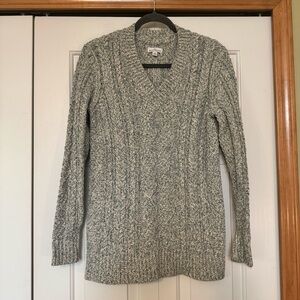 LL Bean Cotton Fisherman V Neck Sweater